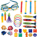 LITTLE FROGGY KidÃ¢ÂÂS Diving Set with 30 Pcs Diving Toy Kit Perfect for Pool, Beach, Water Parks, for Swimming Training & Water Games for Boys Aged