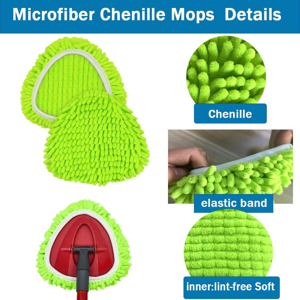 YWSHF Spin Mop Heads Replacements for Ocedar Easywring 1 Tank System 2 Pack Microfiber Mop Pad Spin Mop Refill for O Cedar Mop Head Replacement