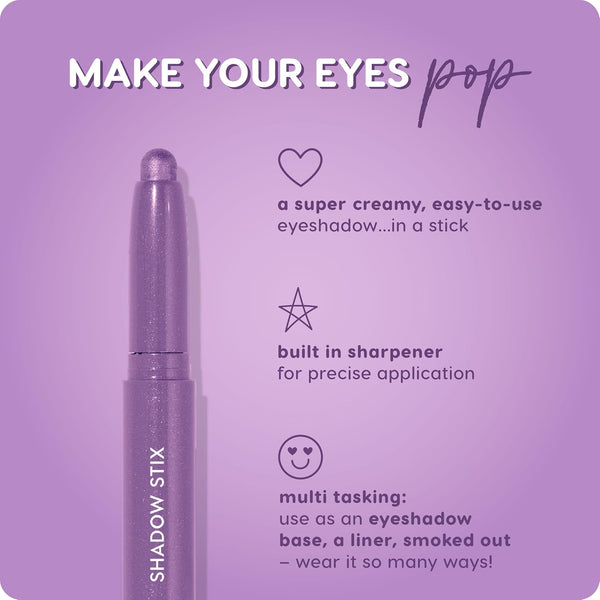 Colourpop Shadow Stix - Cream Eyeshadow Stick with Long-Lasting Color - Multi-Use Cream Makeup with a Built-In Sharpener & Precise Tip for Easy