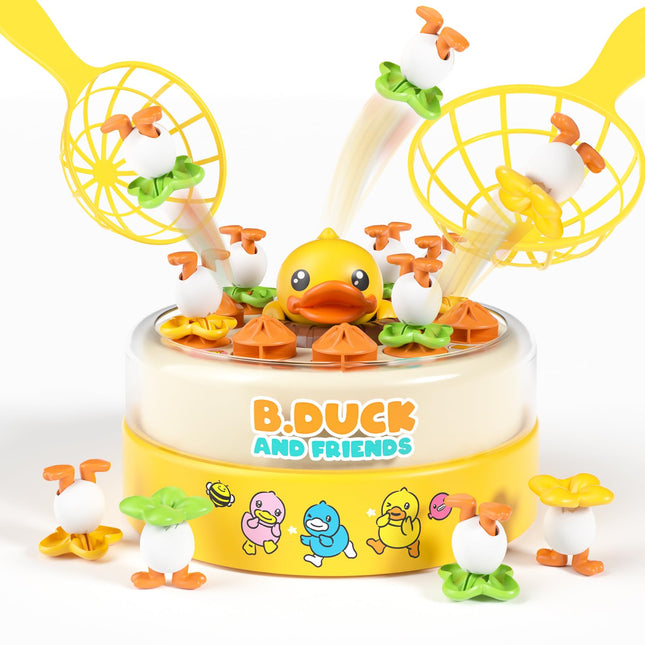 B.Duck Games for Kids Age 4-6, Board Games Bounce and Catch Duck Toys for Kids 4-8, Family Board Games for 5-7 Boys Girl