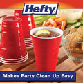 Hefty Party on Disposable Plastic Cups, Red, 18 Ounce, 50 Count (Pack of 3), 150 Total