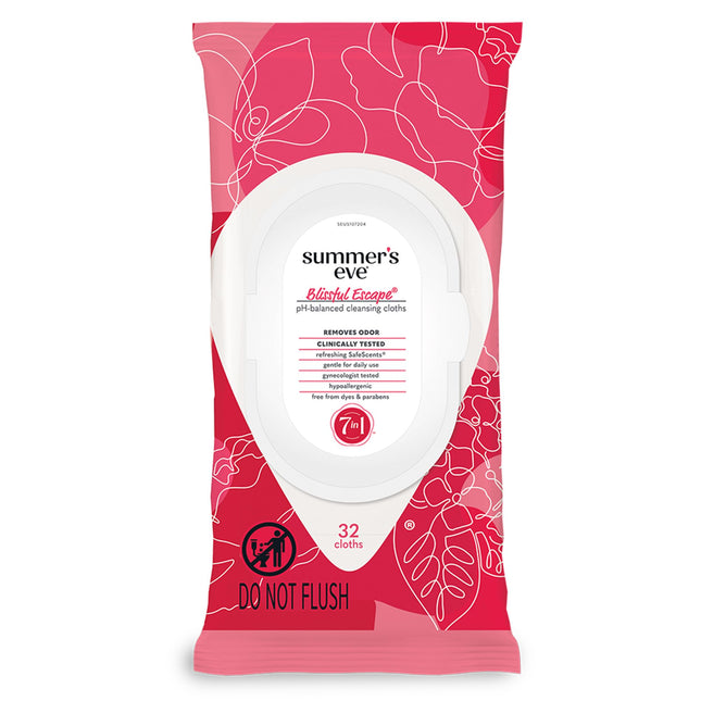 Summer'S Eve Blissful Escape Daily Refreshing Feminine Wipes, Removes Odor, Ph B
