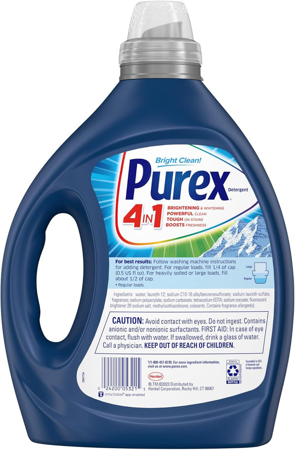 Purex Liquid Laundry Detergent, Ultra Concentrated, Mountain Breeze, 82.5 Ounce, 165 Loads