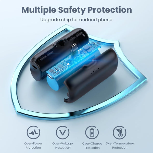 Mini Portable Charger USB C Power Bank,5200Mah 15W PD Phone Charger for Iphone,Ultra-Compact Plug in Battery Pack Compatible with Iphone