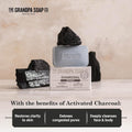 The Grandpa Soap Company Charcoal Bar Soap - With Activated Charcoal Hemp Seed and Mint Oil, Detoxifies, Draws Out Dirt and Toxins, Clear