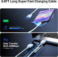Super Fast Charger Type C, 25W USB C Wall Charger Fast Charging 6.6FT Cable Blue 6.6FT