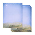 Paper Junkie Nativity Scene Stationery Pack - 96 Sheets, 8.5 x 11 In., Blue - Religious Letterhead & Decorative Letter Paper for Letter Writing