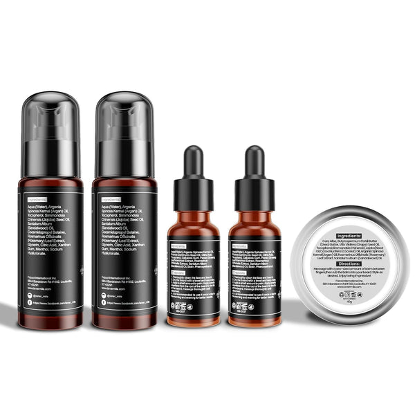 Beard Grooming Kit, Beard Oil and Balm, Beard Wash & Conditioner, Beard Brush & Comb Set with Scissors, Birthday Gifts for Men, Valentines Gifts