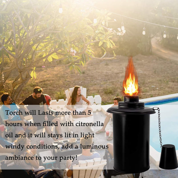 Torch Replacement Canisters, Bamboo Lantern Refillable Torches, Decorative Torch Canister Replacement for Yard, Patio, Deck, Garden, Party,