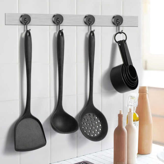 VNDUEEY 4 Pack 110LBS Magnetic Hooks Heavy Duty Neodymium Magnet Hooks for Hanging, Magnets with Hooks, Strong Swivel Ma