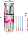 Colorful Pre Rolled Cones -72 Pack Rainbow King Size Cones Rolling Paper, Slow Burning Preroll Cones with Golden Spoon Suit Party(110Mm)