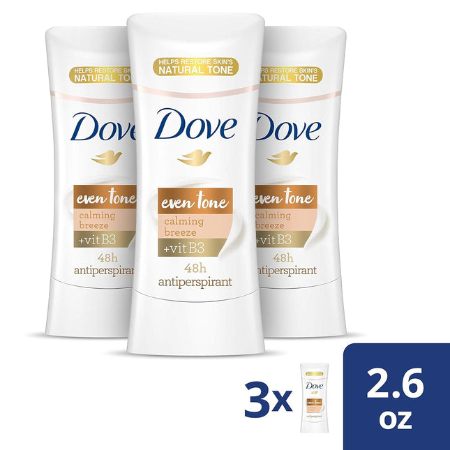 Dove Even Tone Antiperspirant Deodorant Stick Apple Blossom & Mango Butter 3 Cou