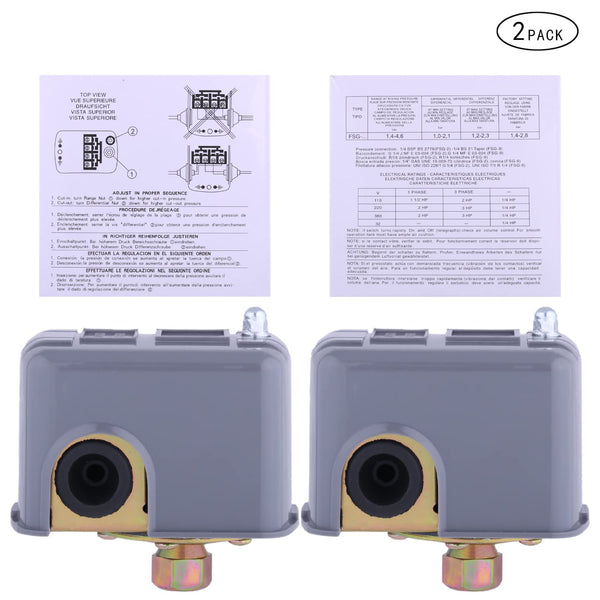 Water Pressure Switch Water Pump Pressure Switch 60/80 Pressure Switch for Water Well Pump 60-80 Pressure Switch Well Pump Parts Pumptrol 60 80