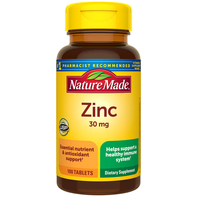 Nature Made Zinc 30 Mg, Dietary Supplement for Immune Health and Antioxidant Sup