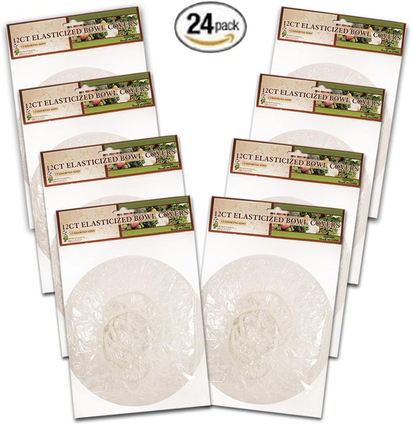 VCCGY Set of 24 Reusable Elastic Bowl, Dish & Plate Covers - 3 Sizes