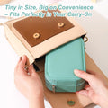 Small Travel LED Makeup Mirror Case with 3 Adjustable Color Light Settings, Dust-Proof Jewelry Box, Mini Cosmetic Train Case Ideal for Short Trips