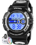 Kids Digital Watch for Boys Girls, Waterproof LED Colorful Lights Sports Watch Suitable for 5-17 Years Old Teenagers (With Gift Box)