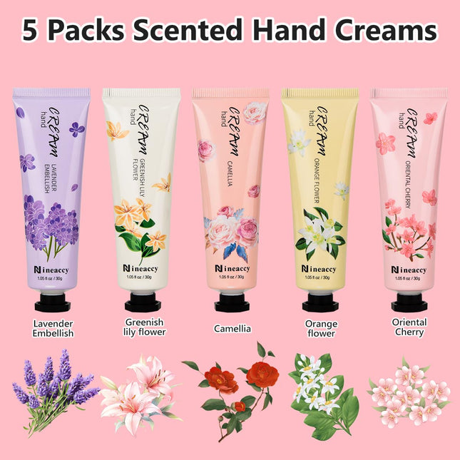 Hand Cream Vegan Friendly,5 X 30Ml, Pack of 5,For Dry Cracked Hands,Daily Moistu