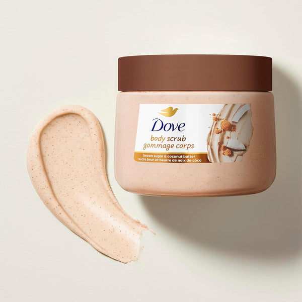 Dove Body Scrub Brown Sugar & Coconut Butter, 15 oz | Exfoliating body scrub that buffs away dull skin and deeply nourishes for soft, smooth and
