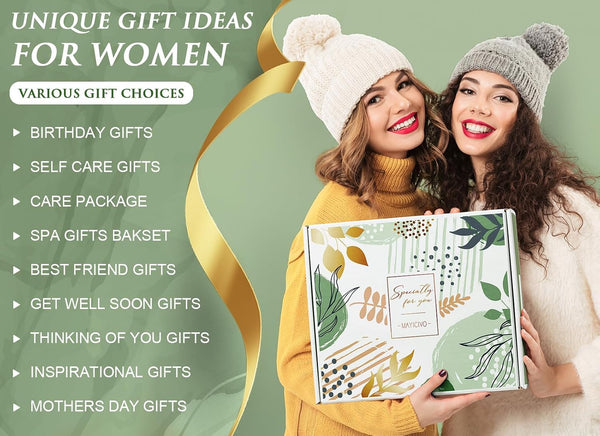 Self Care Gifts for Women Get Well Soon Gifts Basket, Birthday Gifts for Women Care Package Relaxing Spa Gifts Thinking of You Gifts W/ Blanket,