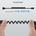 Cable Matters 2-Pack USB to USB C Coiled Cable, 3A/15W, 1-4ft | Supports Apple CarPlay and Android Auto, for iPhone 17/16, Galaxy S23, iPad,