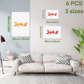 Canvases for Painting, 40x30, 30x20, 20x15, 8 Set Stretched White Canvas with Petal Paint Tray Palettes & Tape, Artist Canvases Frame Board