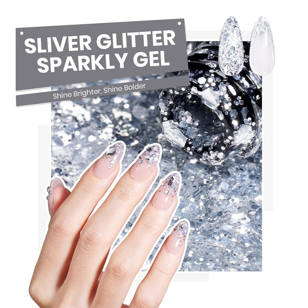 Beetles Gel Nail Polish Set, Transcendent Allure 60 Colors Gel Polish Kit | Orange Burgundy Red Green Brown Blue White Black Purple Glitter, Base