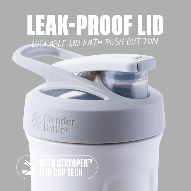 Blenderbottle Strada Shaker Cup Insulated Stainless Steel Water Bottle with Wire