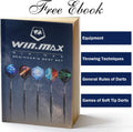 WIN.MAX Darts Plastic tip 12 Pcs Soft tip Darts for Electronic Dart Board black