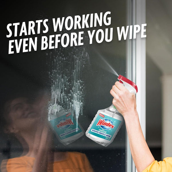 Windex Vinegar Glass and Window Cleaner, Removes Grease and Grime, 23 oz 23 Fl Oz (Pack of 1)