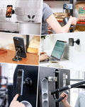 Gym Magnetic Phone Holder for Magsafe, Dual Magnetic Phone Mount Gym Phone Holder Magnet with Double Ball Head Locking Angle Compatible with