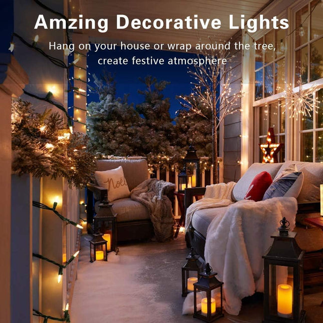 ODEETRONIC Christmas Lights, 21.63Ft 100 Count Incandescent Clear Christmas Lights, UL Certified Outdoor Christmas Mini 
