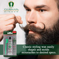 Clubman Mustache Wax for Men – Neutral, Strong Hold Moustache Wax with Styling Brush, 0.5 oz x 3 Packs Neutral 0.5 Ounce (Pack of 3)