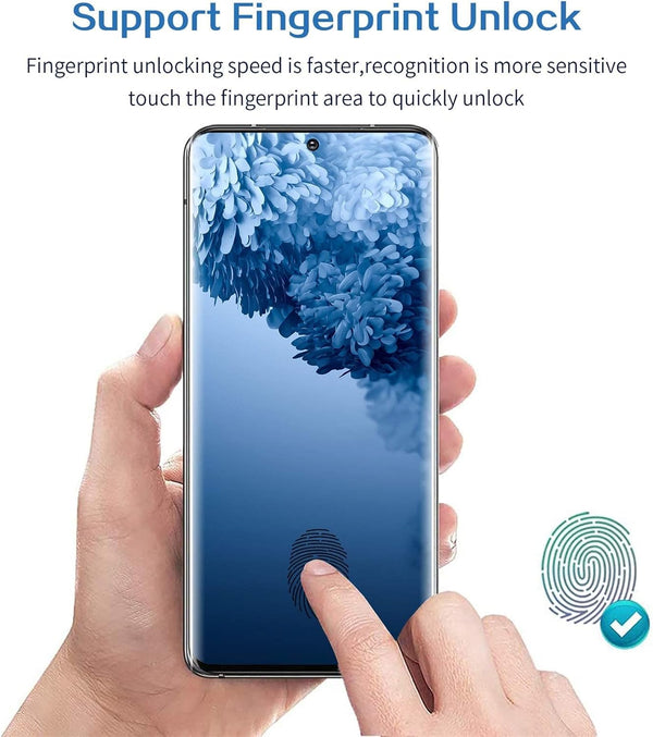 Galaxy S20 FE Screen Protector and Camera Protector, [3 Screen Protectors+3 Camera Protectors][Support Fingerprint] Tempered Glass Screen
