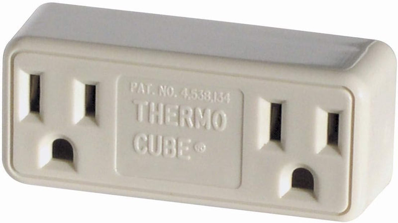 Farm Innovators TC-2 Thermo Cube Cold Weather Thermostatically Controlled Double Outlet, Auto On/Off On at 20, Off at 30 White - Cold Weather
