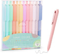 WY WENYUAN 12-Pcs Ballpoint Pens, Comfortable Writing, Pastel Retractable Pretty Journaling, Black Ink Medium Point 1.0 Mm Gift, Cute Office