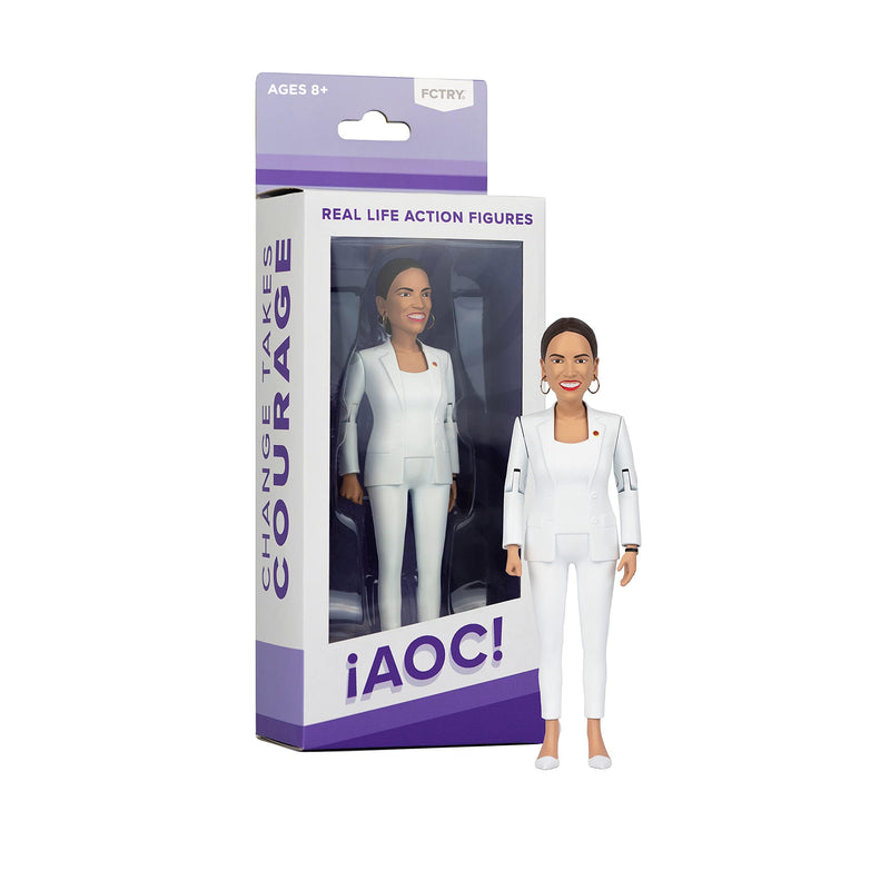 FCTRY Alexandria Ocasio-Cortez Real Life Political Action Figure: US Female Representative AOC Collectible Figurine Perfect for Collectors, Gag