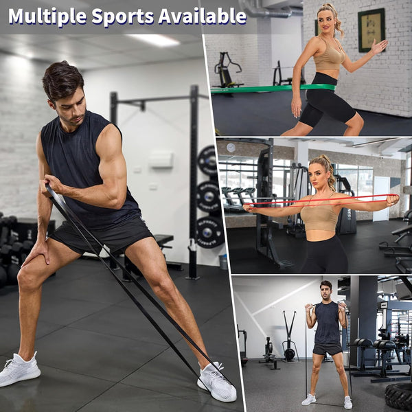Pull up Assistance Bands Set 5 LBS - 230 LBS, Long Resistance Bands for Pull Ups Working Out, Gym Workout Bands for Men Exercise Muscle Training