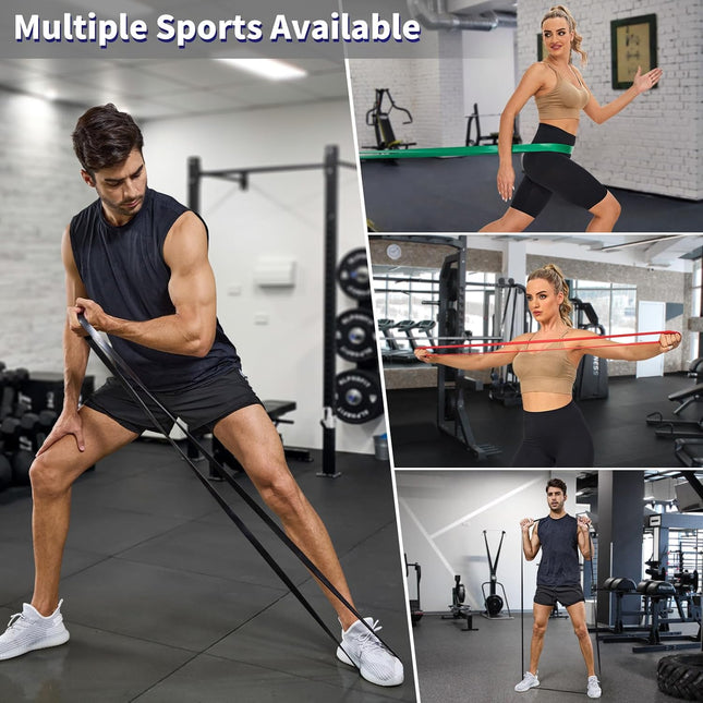 Pull up Assistance Bands Set 5 LBS - 230 LBS, Long Resistance Bands for Pull Ups