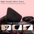 BEAKEY Powder Puff, 12pcs Face Triangle Powder Puffs for Loose & Foundation | Black Velvet Makeup Puff for Contouring & Baking, Ultra-soft Cloud
