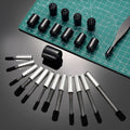 Aleric Rubber End Caps - 60pcs Flexible Screw Thread Protector Covers Rubber Bolt Covers Caps for Metal Tube Rod in 6 Sizes