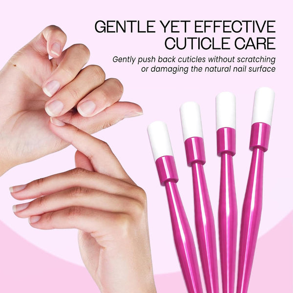 Pana® USA (10Pcs in a Pack) Plastic Cuticle Pusher Hard Rubber Tipped Nail Art Tool Cleaner Remover