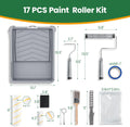 VOOMEY 17 Piece Paint Roller Kit - Paint Rollers 9"4", Paint Roller FrameÃ¯Â¼ÂPaint Trays, Microfiber Roller Cover, Paint Kit for House