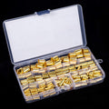 160pcs Tube OD(1/4" 5/16'' 3/8" 1/2") Brass Compression Insert,Brass Compression Fitting Assortment Kit, Insert Tube Support Compression Sleeve