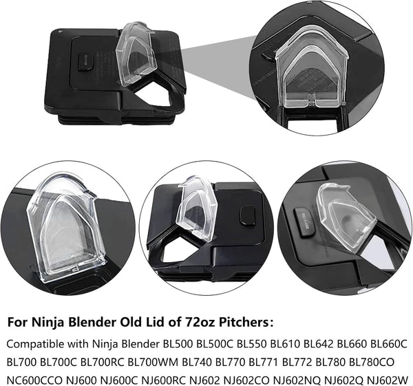 AccEncyc Pour Spout Cover Replacement Lid for Ninja Blender 72 oz Pitcher | ﻿ Flap Spout Cover Replacement Parts for Ninja Blender, NJ600 BL610