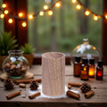 Brown Walnut Wood Essential Oil Diffuser,Wooden Aromatherapy Round Office Home Car Diffuser,Small Wooden Diffuser for Essential Oils Aromatherapy