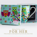 Divinity Boutique Owl Mug - Inspirational Ceramic Coffee Mug with Scripture for Women, Mom, Friends, Owl Lovers that is Colorful and Dishwasher