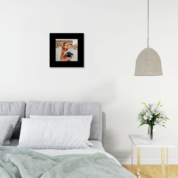 3x3 Picture Frame Black for Tabletop or Wall Hanging, Strudy and Lightweight 3 x 3 Frame, Wall Gallery Photo Frame with Shatter Resistant