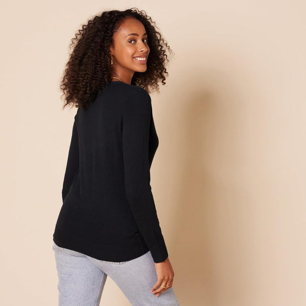 Amazon Essentials Women's Lightweight Cardigan Sweater Regular Large Black