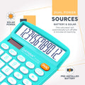CATIGA Desktop Calculator 12 Digit with Large LCD Display and Sensitive Button, Solar and Battery Dual Power, Standard Function for Office, Home,